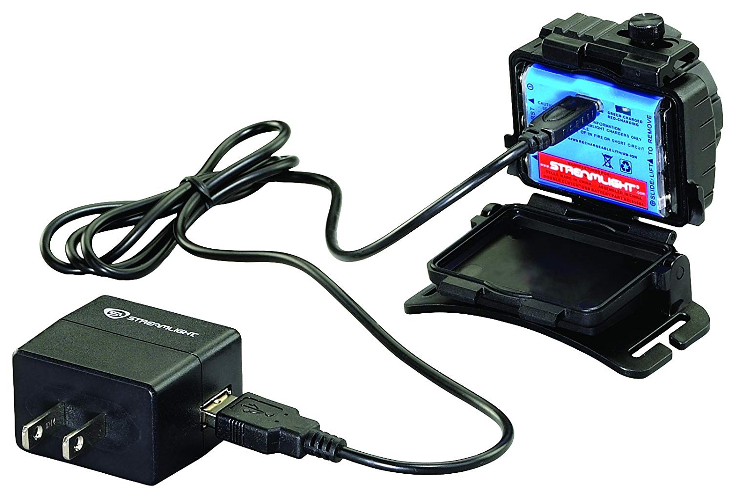 Streamlight 61603 Double Clutch USB Rechargeable Headlamp, 120VAC, Black - 125 Lumens - MPR Tools & Equipment