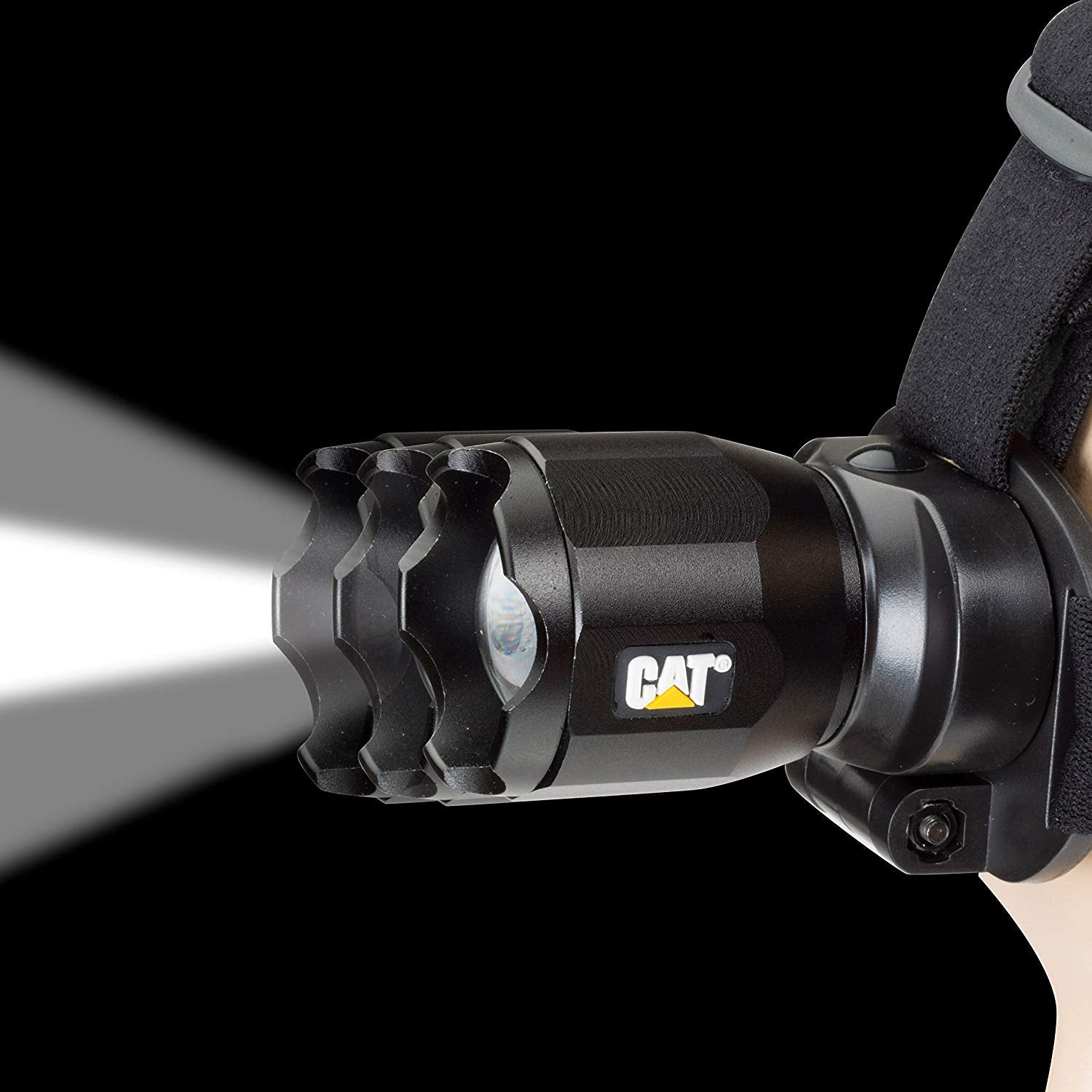 Cat Lights CT4200 220 Lumen Focusing Beam LED Headlamp with Adjustable Angle Head (Black) - MPR Tools & Equipment