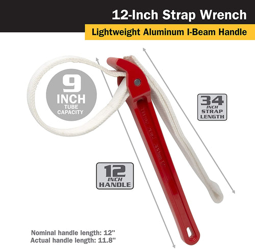 TITAN 21315 12" Handle Strap Wrench - MPR Tools & Equipment