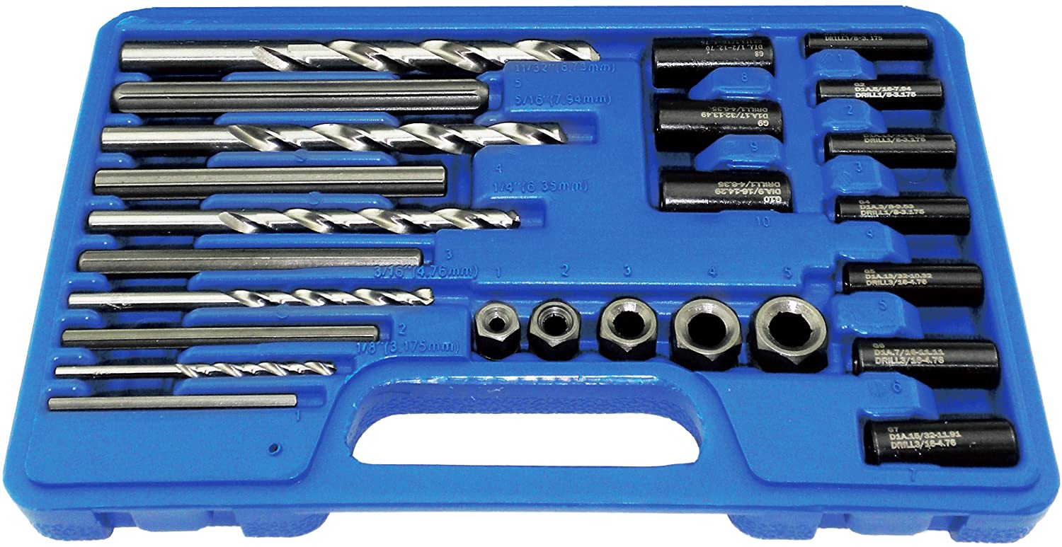 Astro 9447 Screw Extractor/Drill and Guide Set. 25-Piece - MPR Tools & Equipment