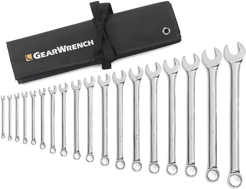 GEARWRENCH 18 Pc. 12 Point Long Pattern Combination SAE Wrench Set - 81917 - MPR Tools & Equipment