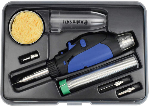 Astro Pneumatic Tool - 8Pc Butane Micro Pencil Soldering Kit (AST-9473) - MPR Tools & Equipment
