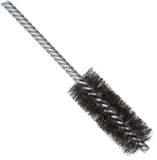 Weiler 21114 0.006" Wire Size. 1" Diameter. 5-1/2" Length. Steel Bristles. Double Stem Double Spiral Power Tube Brush - MPR Tools & Equipment