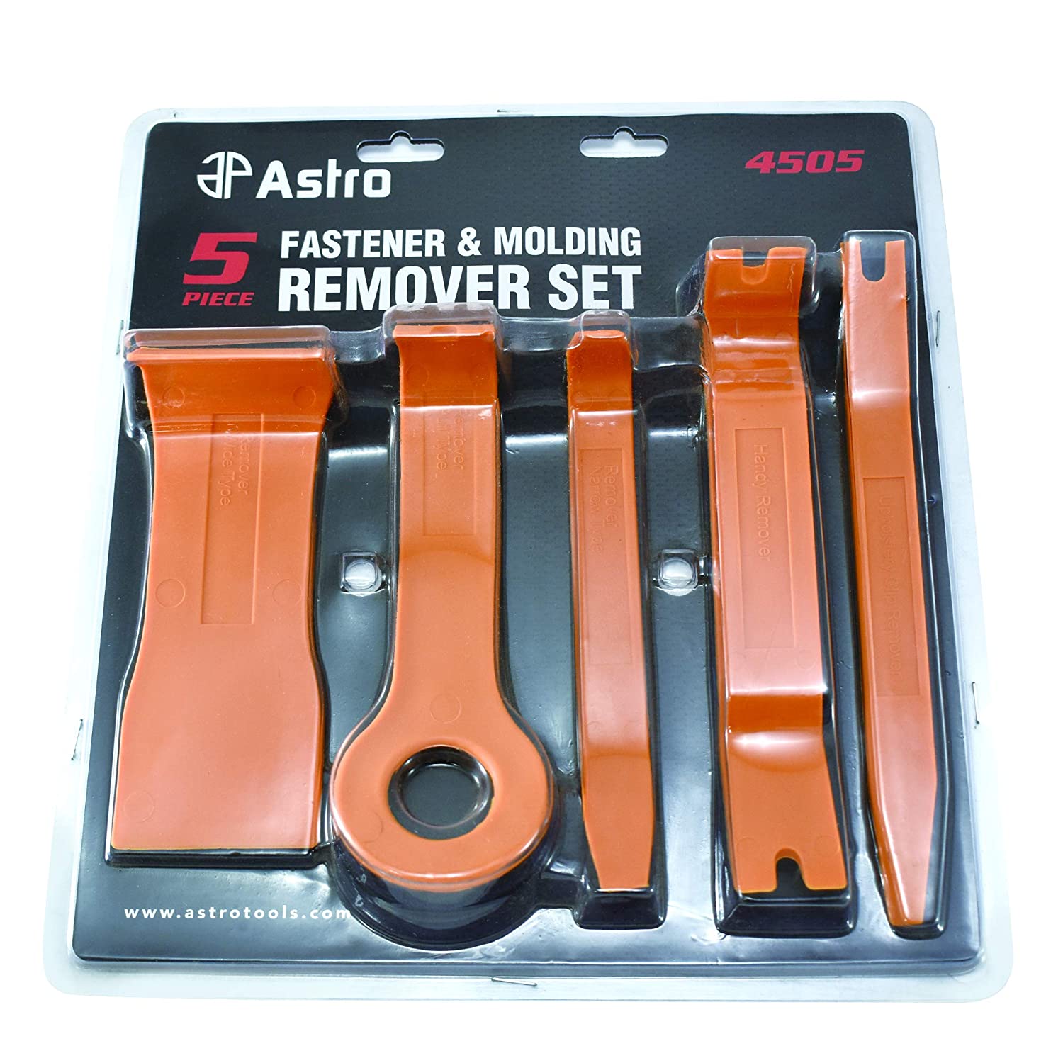 Astro Pneumatic 4505 5-Piece Fastener and Molding Remover Set - MPR Tools & Equipment
