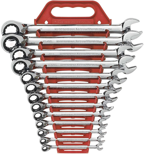 GEARWRENCH 13 Pc. 12 Point Reversible Ratcheting Combination SAE Wrench Set - 9509N - MPR Tools & Equipment