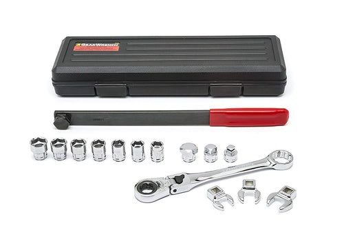 GEARWRENCH 15 Pc. Serpentine Belt Tool Set with Locking Flex Head Ratcheting Wrench - 89000 - MPR Tools & Equipment