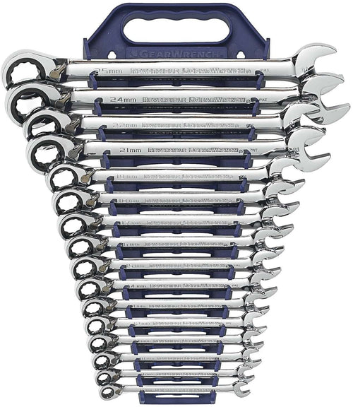 GearWrench 9602 16-Piece Reversible Combination Ratcheting Wrench Set. Metric - MPR Tools & Equipment
