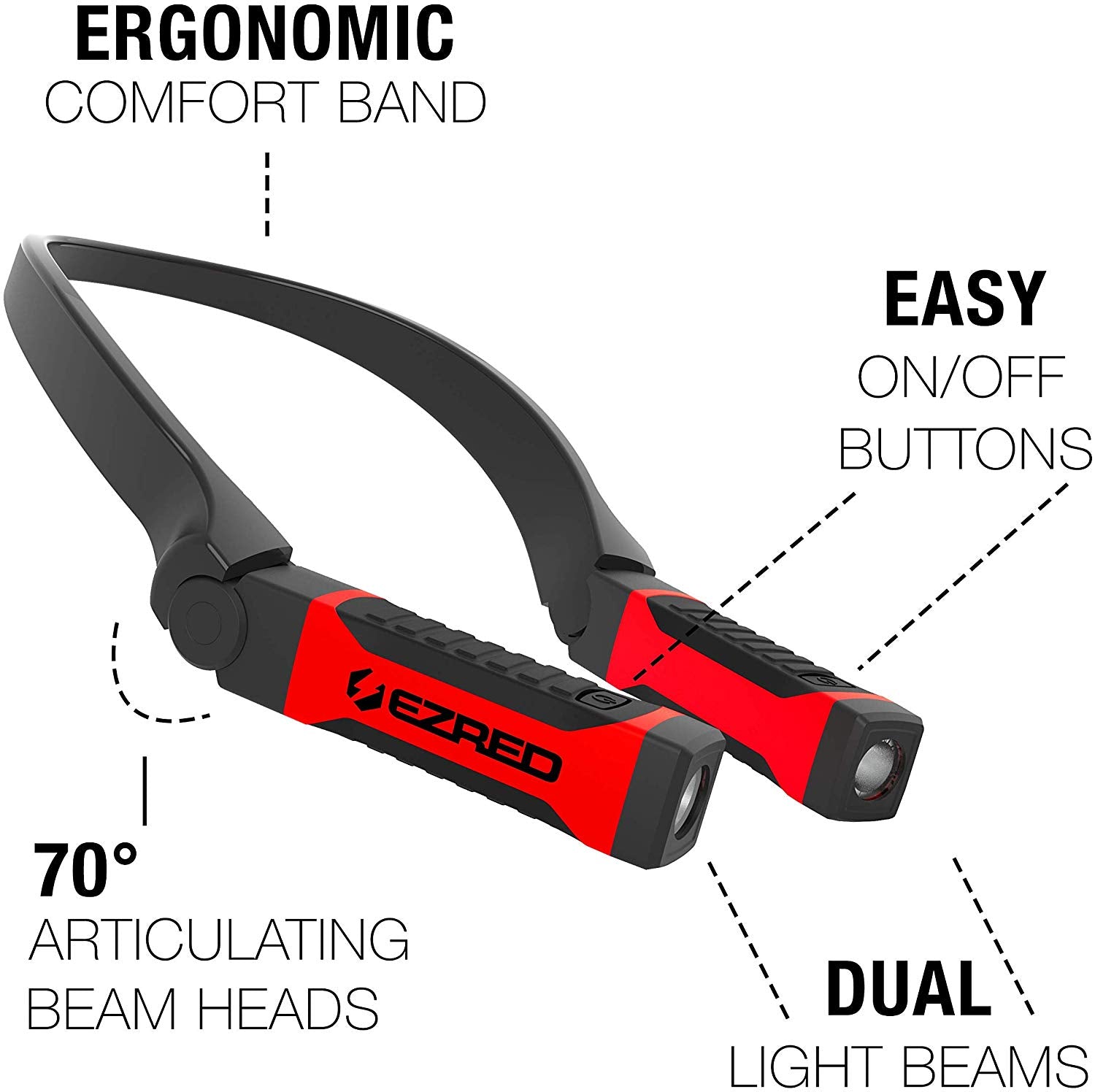EZRED Bright NK10 Anywear Neck Light for Hands-Free Lighting - MPR Tools & Equipment
