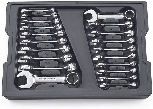 GearWrench 81903 20 Piece Stubby Wrench Set SAE and Metric - MPR Tools & Equipment
