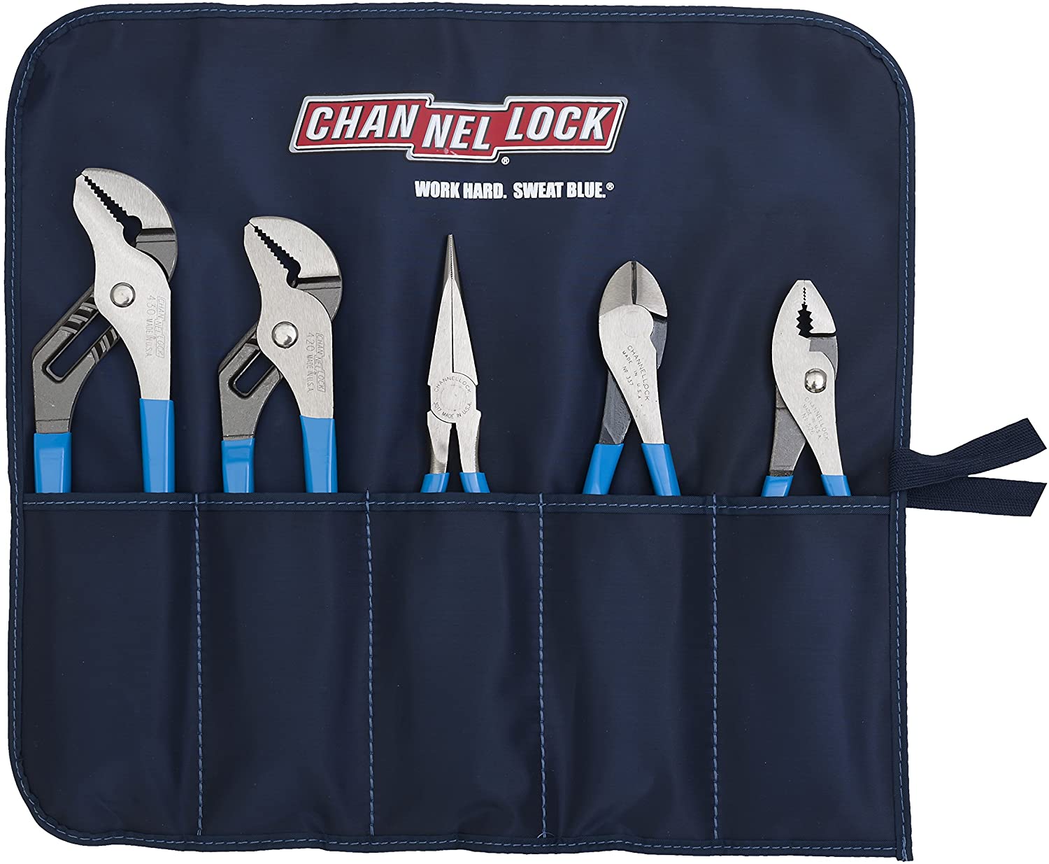 Channellock TOOL ROLL-3  5-Piece Plier Set in Handy Tool Roll - MPR Tools & Equipment