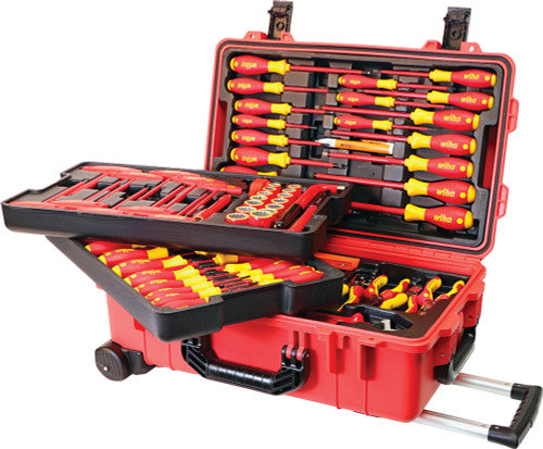 Wiha Tools 32800 80-PC INSULATED TOOL SET IN ROLLING TOOL CASE