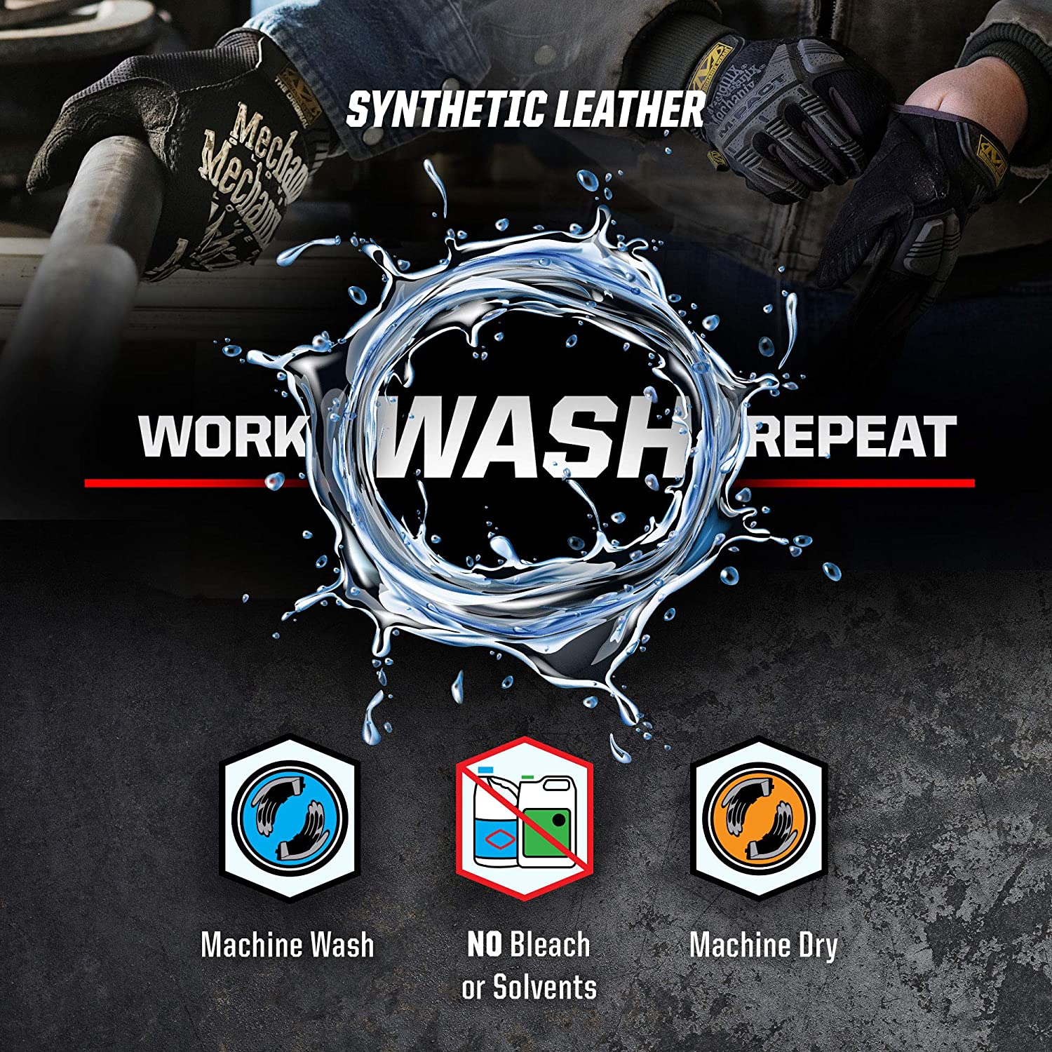Mechanix Wear - Material4X FastFit Work Gloves (Large, Brown/Black) - MPR Tools & Equipment