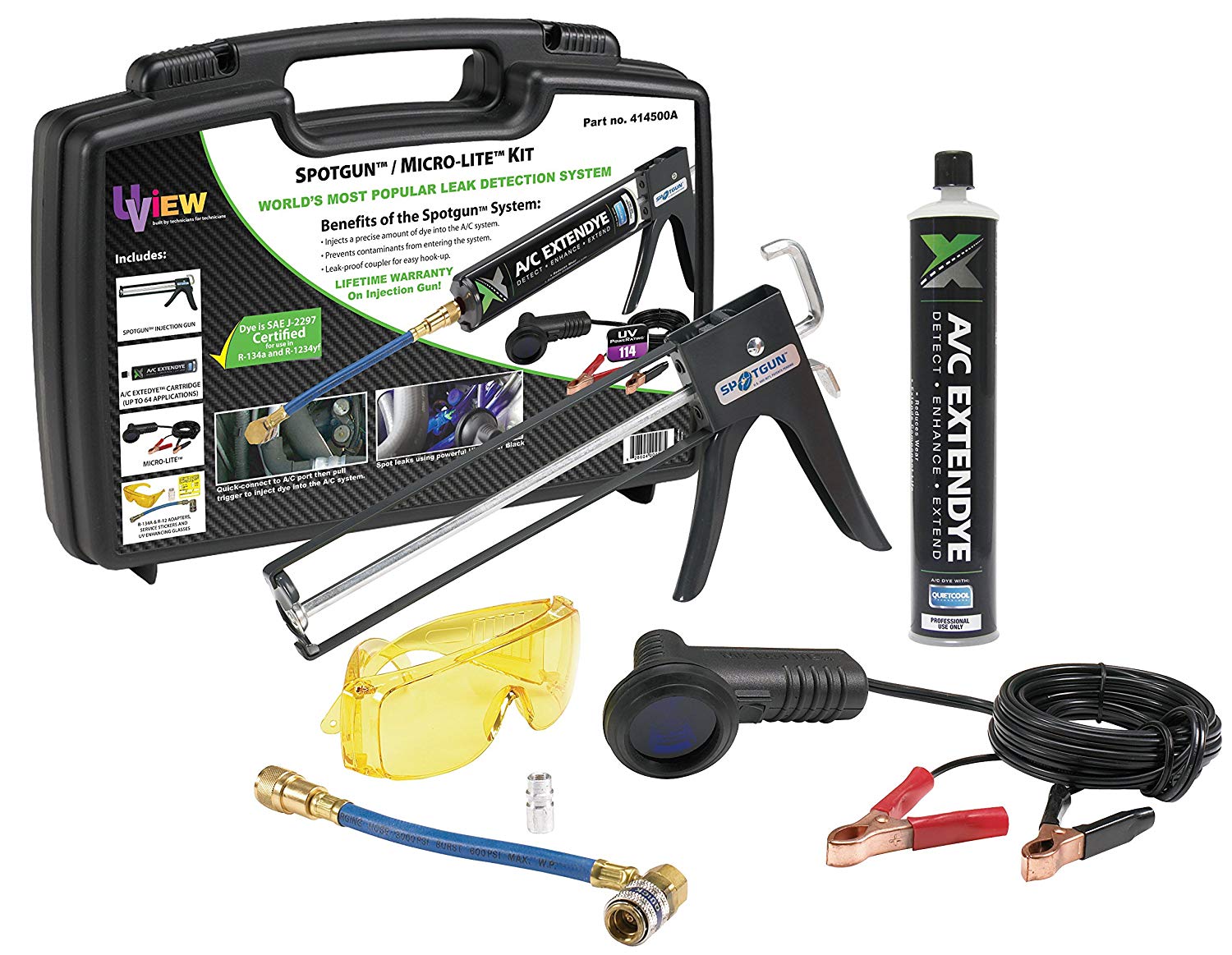 UView 414500A A/C ExtenDye Leak Detection Kit - MPR Tools & Equipment