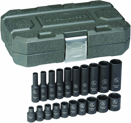 GEARWRENCH 20 Pc. 1/4" Drive 6 Point Standard & Deep Impact SAE Socket Set - 84900 - MPR Tools & Equipment