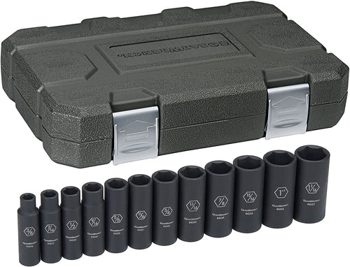 GEARWRENCH 12 Pc. 1/2" Drive 6 Point Deep Impact SAE Socket Set - 84942N - MPR Tools & Equipment