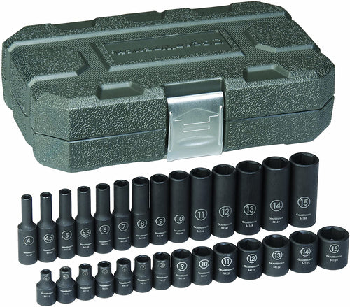 GearWrench 84901 1/4-Inch Drive Impact Socket Set Metric, 28-Piece - MPR Tools & Equipment