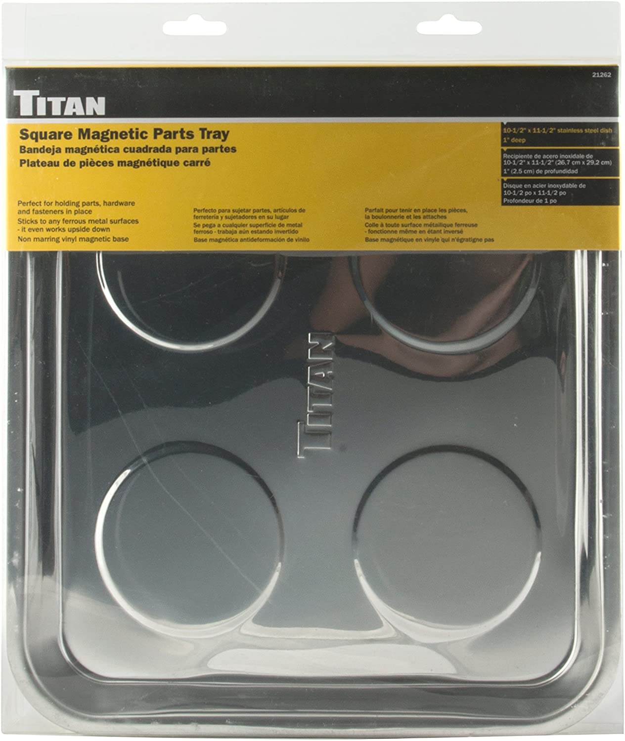 Titan 21262 10.5" x 11.5" Magnetic Parts Tray (10.5 x 11.5) - MPR Tools & Equipment