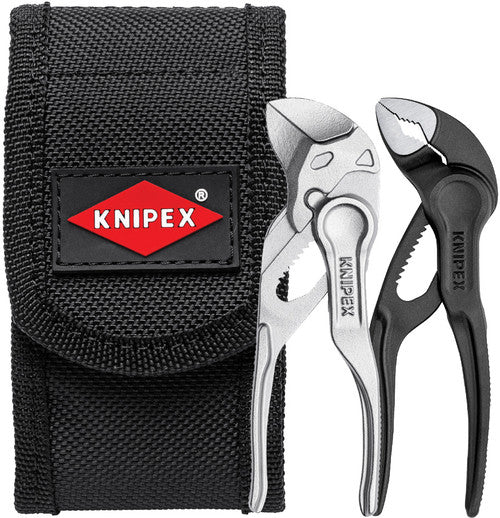 Knipex 00 20 72 V04 XS 2pc Mini Pliers Set in Belt Pouch