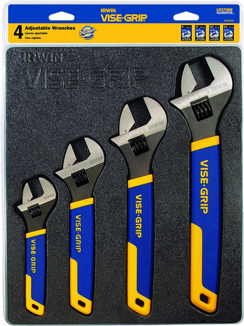IRWIN VISE-GRIP Adjustable Wrench Set. SAE/MM. 4-Piece (2078706) - MPR Tools & Equipment