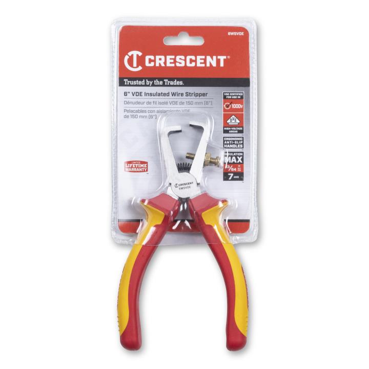 Crescent 6WSVDE 6" VDE Insulated Wire Stripper Pliers - MPR Tools & Equipment