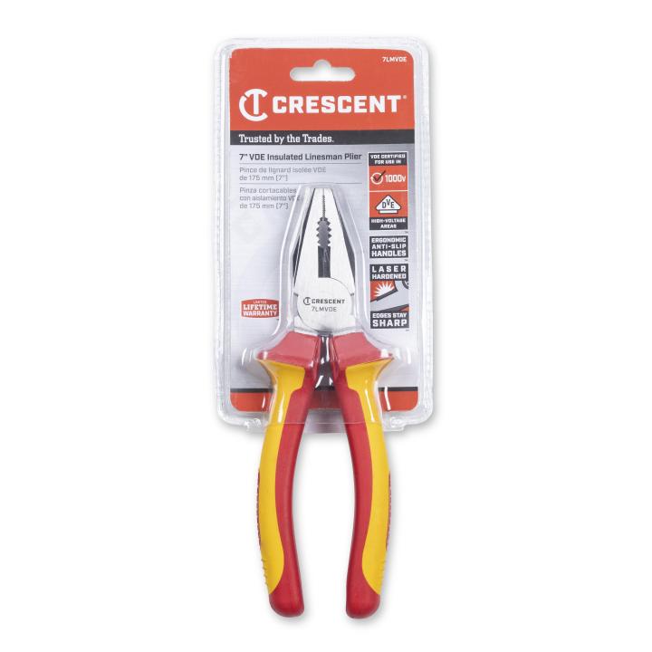 Crescent 7LMVDE 7" VDE Insulated Lineman's Pliers - MPR Tools & Equipment