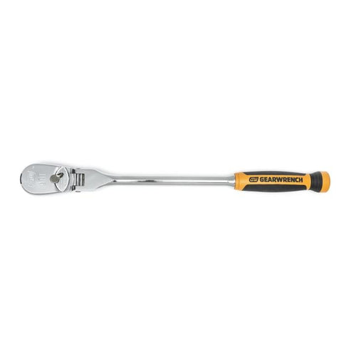 GearWrench 81370T 1/2" Drive 90-Tooth 17" Dual Material Flex Head Teardrop Ratchet - MPR Tools & Equipment