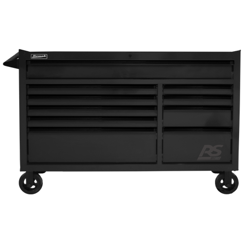 Homak BK04054010 54" RS Pro 10 Drawer Rolling Cabinet - Black - MPR Tools & Equipment