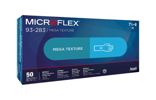 Microflex 93-283XL Nitrile Disposable Glove with Raised Grip, X-Large - MPR Tools & Equipment