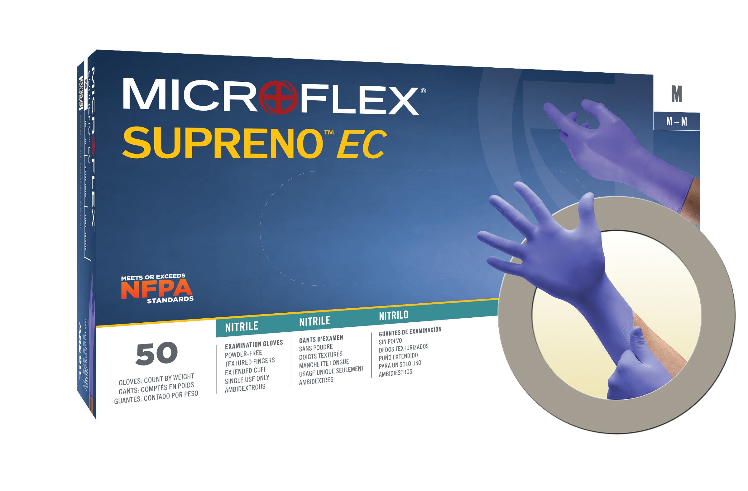 Microflex SEC-375-L Supreno EC Nitrile Exam Gloves 50/pk - MPR Tools & Equipment