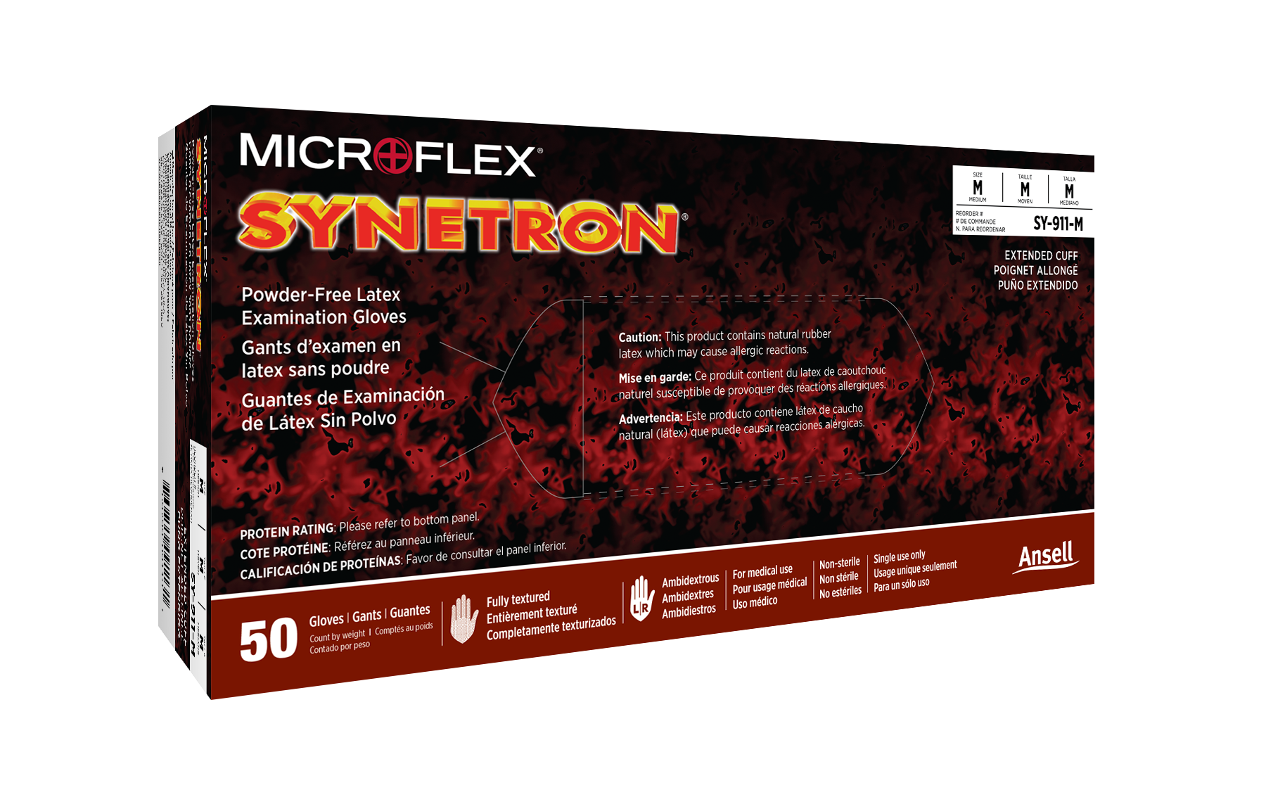 Microflex SY-911-L Synetron Latex Disposable Gloves, Large - MPR Tools & Equipment