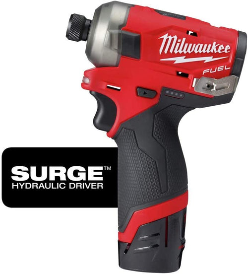Milwaukee 2551-22 M12 FUEL™ SURGE™ 1/4" Hex Hydraulic Driver 2 Battery Kit - MPR Tools & Equipment