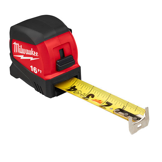 Milwaukee 48-22-0416 16Ft Compact Wide Blade Tape Measure - MPR Tools & Equipment