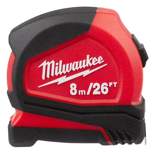 Milwaukee 48-22-6626 8m/26ft Compact Tape Measure - MPR Tools & Equipment