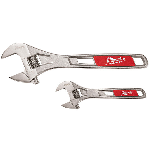 Milwaukee 48-22-7400 2pc 6" & 10" Adjustable Wrench Set - MPR Tools & Equipment