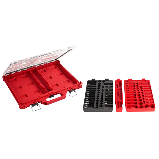 Milwaukee 48-22-9486 106pc 1/4" and 3/8" Metric & SAE Ratchet and Socket Set with PACKOUT™ Low-Profile Organizer - MPR Tools & Equipment