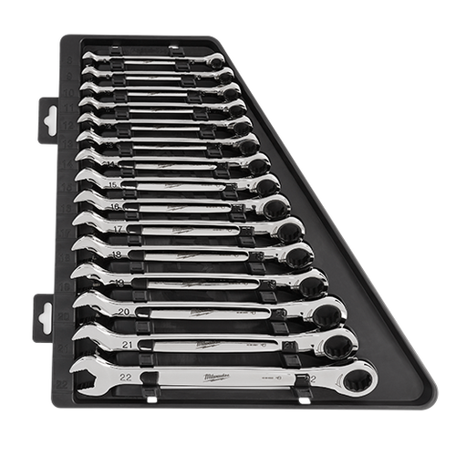 Milwaukee 48-22-9516 15pc Ratcheting Combination Wrench Set - Metric - MPR Tools & Equipment