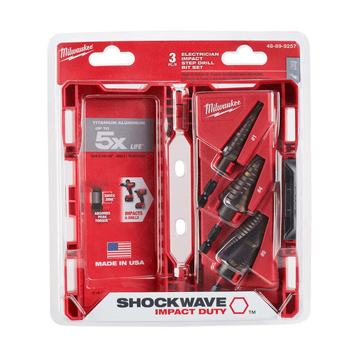 Milwaukee 48-89-9257 3pc SHOCKWAVE™ Impact Duty™ ELECTRICAL KIT (#1, #4, #9) - MPR Tools & Equipment