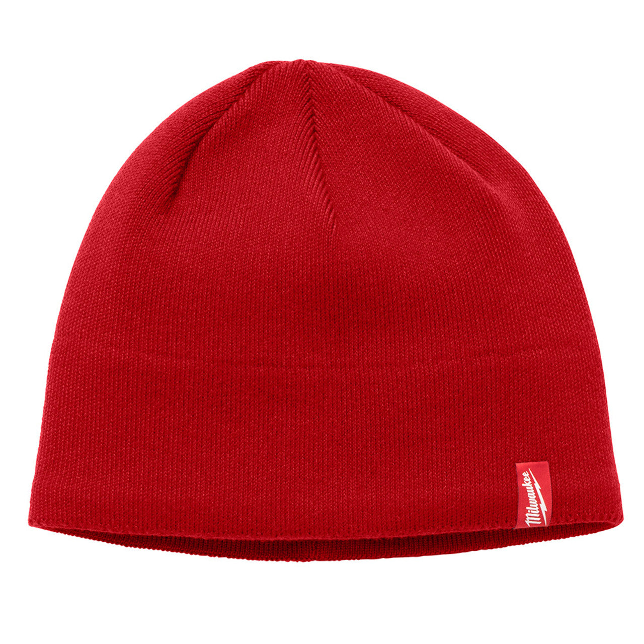Milwaukee 502R Fleece Lined Knit Beanie, Red - MPR Tools & Equipment
