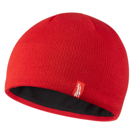 Milwaukee 502R Fleece Lined Knit Beanie, Red - MPR Tools & Equipment