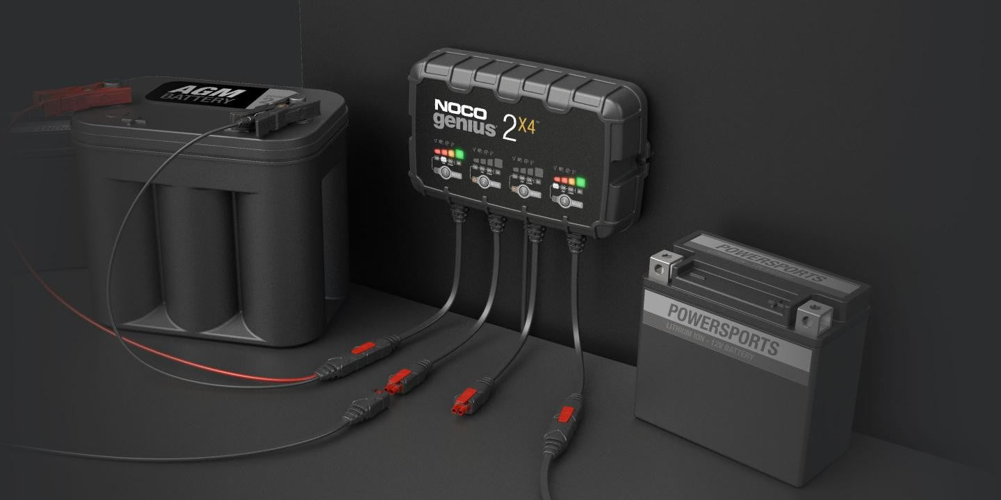 NOCO GENIUS2X4 6V/12V 4-Bank, 8-Amp Smart Battery Charger - MPR Tools & Equipment