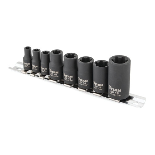 Titan Tools 17418 8pc E-Torx Plus Socket Set