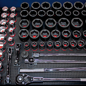 Tool Grid 34DRBDL100 3/4" Drive Socket and Ratchet Bundle, 98 Holders & 100 Screws (Board & Tools Not Included) - MPR Tools & Equipment