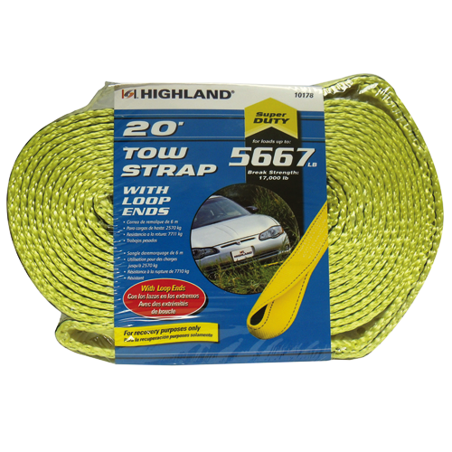Highland HG1017800 Tow Straps 2"X20" - MPR Tools & Equipment