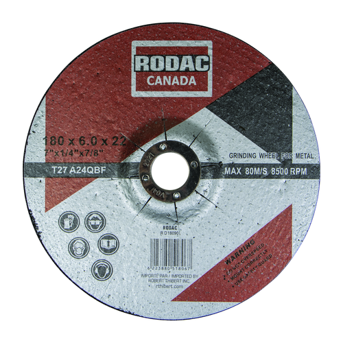 Rodac RD180901 DISC TYPE 27 7"X1/4"X7/8" - MPR Tools & Equipment