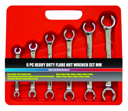 Rodac RDCC530M Flare Nut Wrench 6Pc 6 ' 24Mm - MPR Tools & Equipment