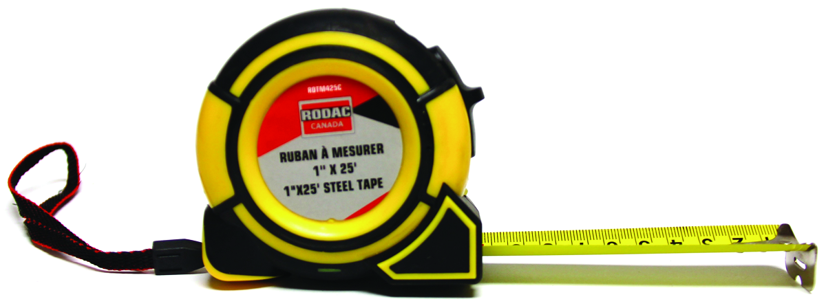 Rodac RDTM425C SAE/MET 1"X25'MEASURING TAPE - MPR Tools & Equipment
