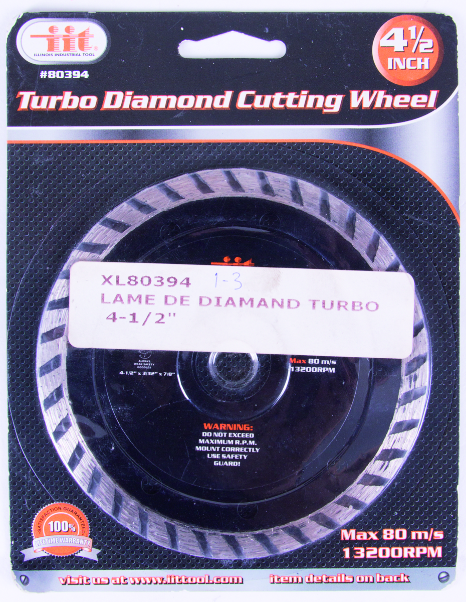 Rodac RDXL80394 4-1/2 Turbo Diamond Wheel - MPR Tools & Equipment