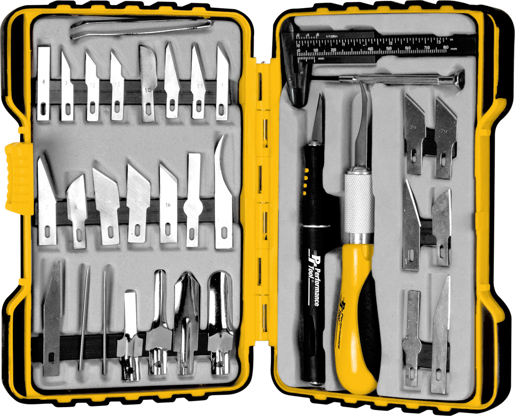 Performance Tools PTW1709 36 Pcs Hobby Knife Set - MPR Tools & Equipment
