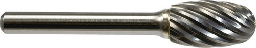 Mastercut SE-3NX NX Series SE Oval Bur for Stainless Steel, 3/8" Cutting Diam., 2-3/8" OAL, 1/4" Shank - MPR Tools & Equipment