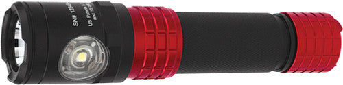 Bayco USB-578XL-R 900 LUMENS USB RECHARGEABLE DUAL-LIGHT TACTICAL FLASHLIGHT WITH HOLSTER, RED/BLACK BODY - MPR Tools & Equipment